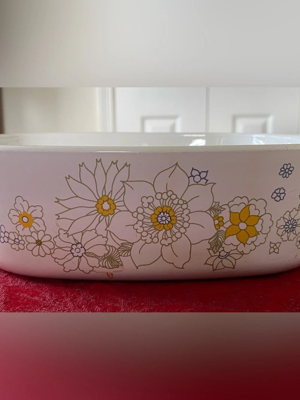 Vintage Corning Ware A-2-B Floral Bouquet 2qt Casserole Baking Dish Daisy Design